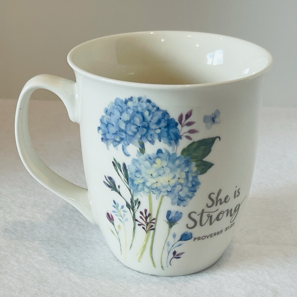 Burton And Burton She Is Strong Proverbs 31:25 Coffee Mug 16 Oz Ceramic Rebecca